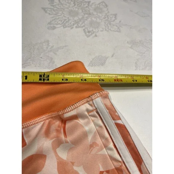 Adidas Floral Peachy Sleeveless Polo Shirt Sz M; Skort Sz S Golf Tennis Athletic